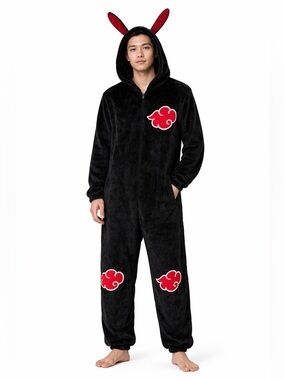 Naruto Akatsuki Onesie | Plush Hooded Jumpsuit